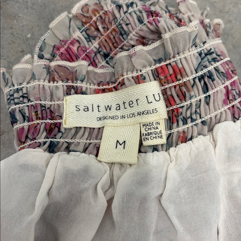 Anthropologie Saltwater Luxe Floral Pastel Flowy Mini Skirt - Picture 9 of 9